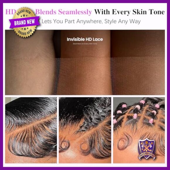 7x6 Glueless HD Lace Front Wig Human Hair 250% Density 24 Inch main image 4